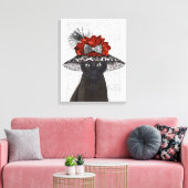 黒猫の帽子2 キャンバスプリント (インサイチュ (リビング))