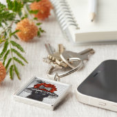 黒猫の帽子 キーホルダー (側面)