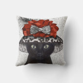 黒猫の帽子 クッション (裏面)