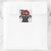 黒猫の帽子 スクエアシール (バッグ)