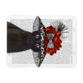 黒猫の帽子 マグネット (横)