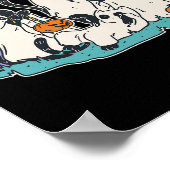黒猫の幽霊衣装 – かわいい女と男H ポスター (角)