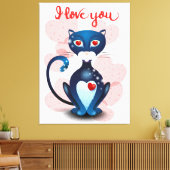 黒猫の恋 キャンバスプリント (インサイチュ (リビング))