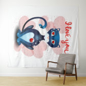 黒猫の恋 タペストリー (インサイチュ(横))