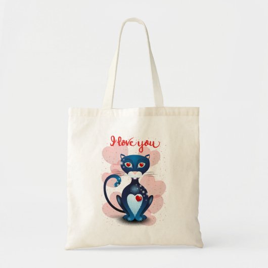 黒猫の恋 トートバッグ (正面)