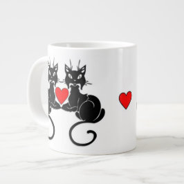 黒猫の愛 ジャンボコーヒーマグカップ
