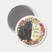 黒猫の愛 マグネット (正面/裏面)
