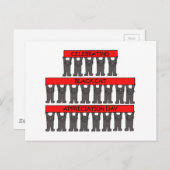 黒猫の感謝の日威厳がある17日 ポストカード (正面/裏面)