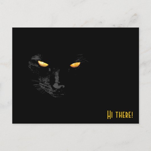 黒猫の挨拶をカスタマイズおもしろい可能 ポストカード (正面)
