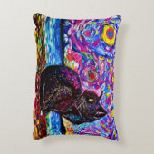 黒猫の星空の夜 アクセントクッション (裏面(縦))