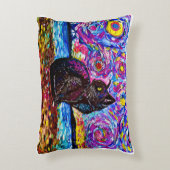 黒猫の星空の夜 アクセントクッション (正面(垂直))