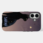 黒猫の星空 天体猫のアートギフト Case-Mate iPhoneケース (裏面 (横))