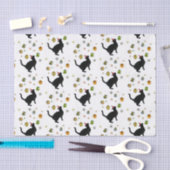 黒猫の星飾りティッシュペーパー 薄葉紙 (クラフト)