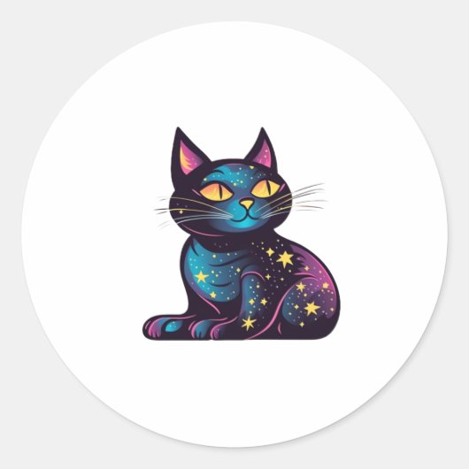 黒猫の星 ラウンドシール (正面)