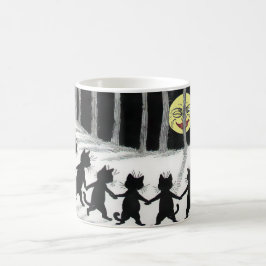 黒猫の月のギフトのマグ コーヒーマグカップ