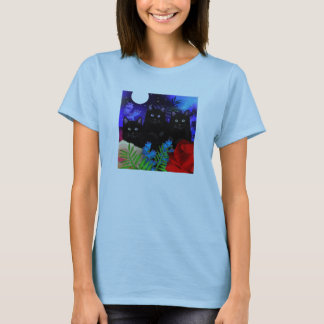 黒猫の月の庭 Tシャツ