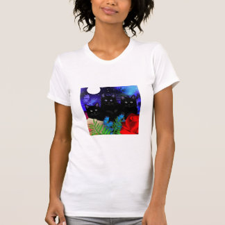 黒猫の月の庭 Tシャツ