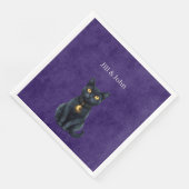 黒猫の月チャーム ウェディングナプキン (コーナー)