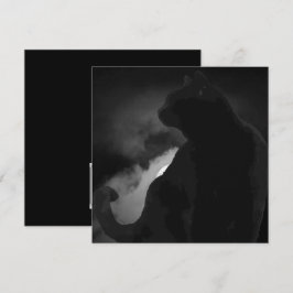 黒猫の月光シルエット 招待状