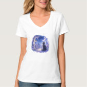 黒猫の月光Tシャツ Tシャツ (正面)