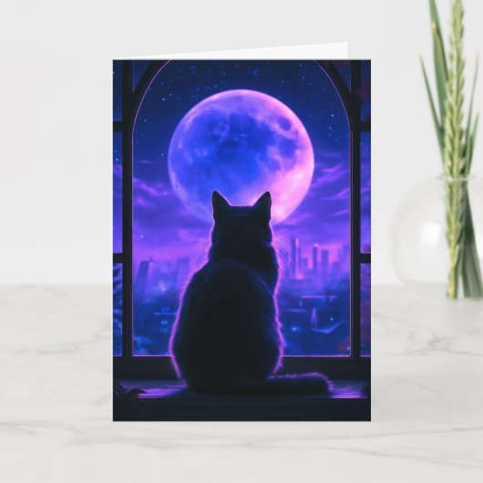 黒猫の月夜 想うあなたへ カード (正面)