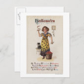 黒猫の服を着た少女 ポストカード (正面/裏面)