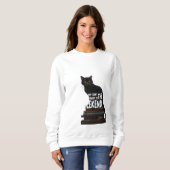 黒猫の本「週末に飛ぶ」 スウェットシャツ (正面フル)