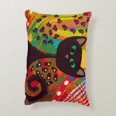 黒猫の枕 アクセントクッション (裏面(縦))