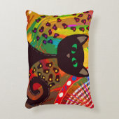 黒猫の枕 アクセントクッション (正面(垂直))