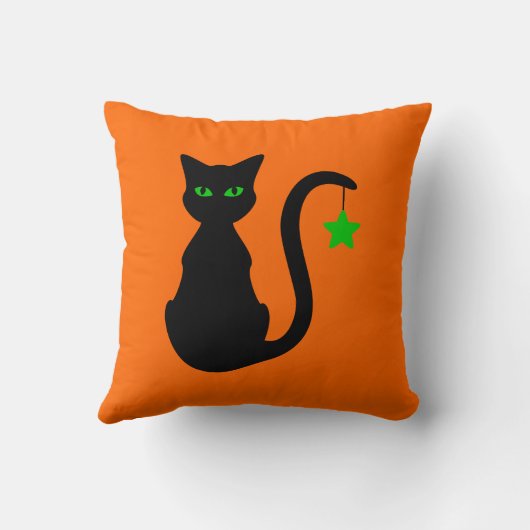 黒猫の枕 クッション (裏面)