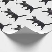 黒猫の柄 ラッピングペーパー (角)