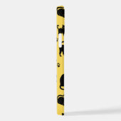 黒猫の柄 iPhoneケース (右側面)