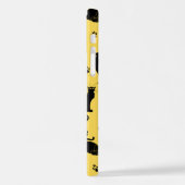 黒猫の柄 iPhoneケース (左側面)