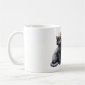 黒猫の桃のリボン コーヒーマグカップ (左)