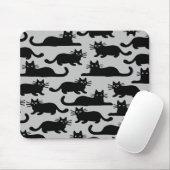 黒猫の模様 マウスパッド (マウス)