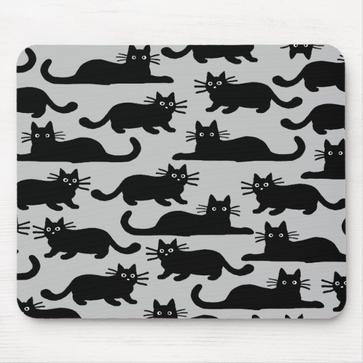 黒猫の模様 マウスパッド (正面)