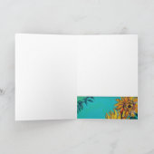 黒猫の母の日のひまわり カード (内部)