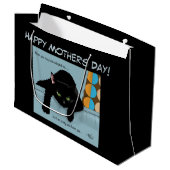 黒猫の母の日 ラージペーパーバッグ (正面アングル)