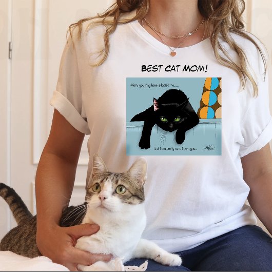 黒猫の母の日 Tシャツ