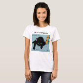 黒猫の母の日 Tシャツ (正面フル)