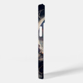 黒猫の水彩日食月アートワーク Case-Mate iPhoneケース (裏面 / 右)