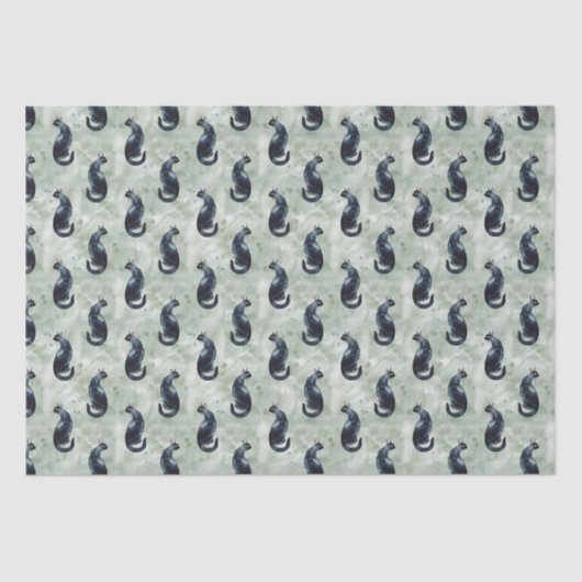 黒猫の水彩 薄葉紙 (正面)