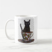 黒猫の湯飲み コーヒーマグカップ (左)