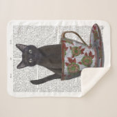 黒猫の湯飲み シェルパブランケット (正面(横))