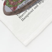 黒猫の湯飲み フリースブランケット (角)