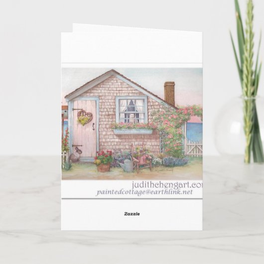 黒猫の満月のハロウィンの挨拶 カード (裏面)