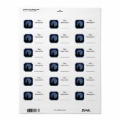 黒猫の満月の星 ラベル (フルシート)