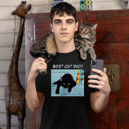 黒猫の父の日 Tシャツ