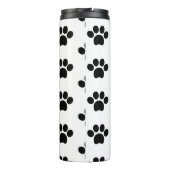 黒猫の犬の足は白に可愛い タンブラー (裏面)