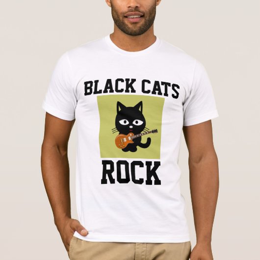 黒猫の猫Tシャツ Tシャツ (正面)